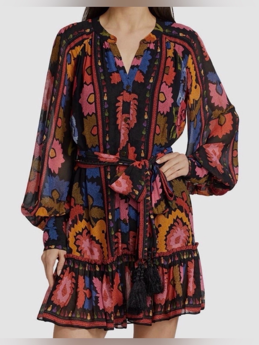 Farm Rio Long Sleeve Button Down
Shirtdress Sz M